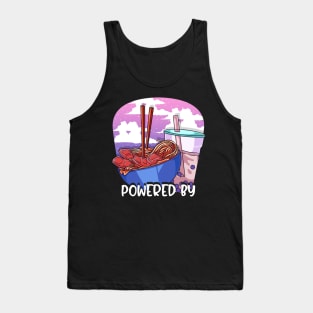 Powered By Ramen & Boba Tea Kawaii Anime Tank Top